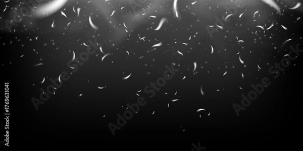 Fototapeta Bright flying sparks and fiery embers glowing at night. Realistic flame and smoke effect with warm light and transparent overlay. Ideal for bonfire or magic atmosphere.