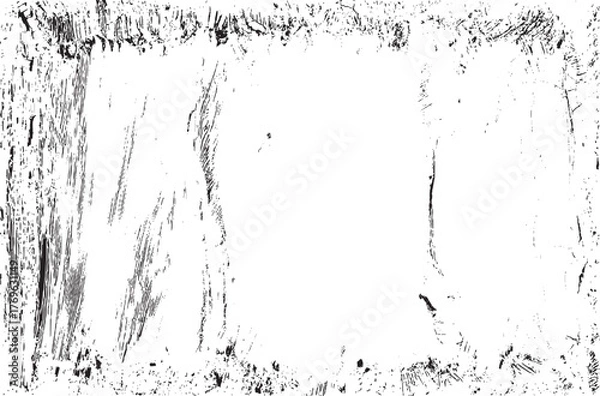 Fototapeta Rough black and white texture vector. Distressed overlay texture. Grunge background. Abstract textured effect. Vector Illustration. Black isolated on white background. EPS10