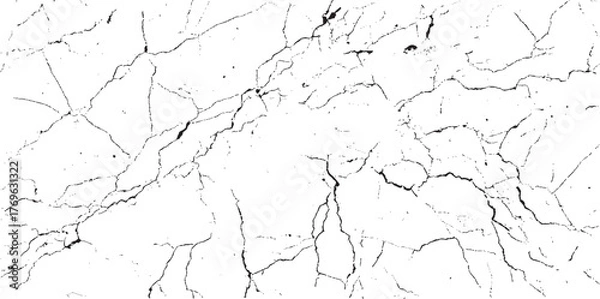 Obraz Scratched and Cracked Grunge Urban Background Texture Vector. Dust Overlay Distress Grainy Grungy Effect. Distressed Backdrop Vector Illustration. Isolated Black on White Background. EPS 10.