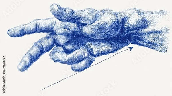 Fototapeta blue index finger