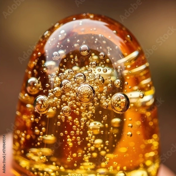 Obraz Micro-Bubbles in Resin Macro Detail