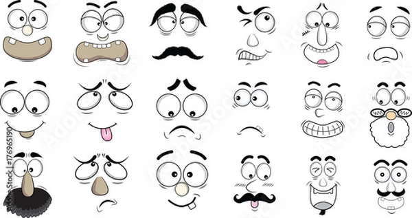 Obraz cartoon eyes in vector
