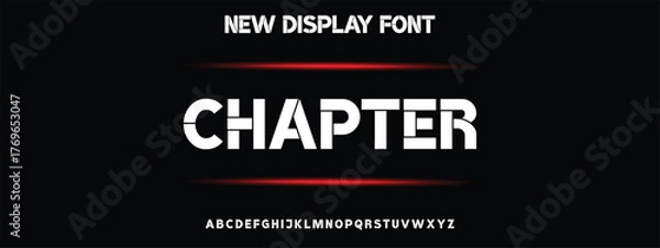 Obraz Minimal modern alphabet fonts for logo. Uppercase and lowercase Typography technology electronic digital future creative font. vector illustration