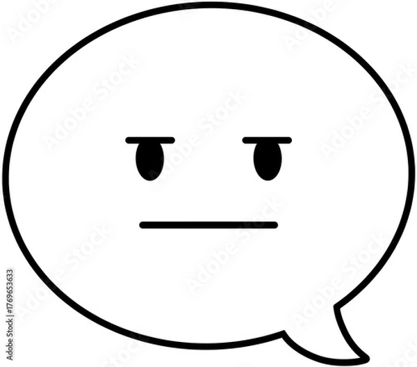 Fototapeta 무표정 이모티콘