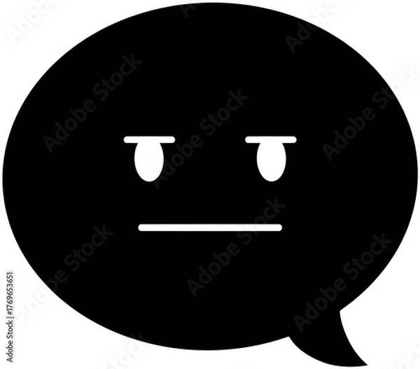 Fototapeta 무표정 이모티콘