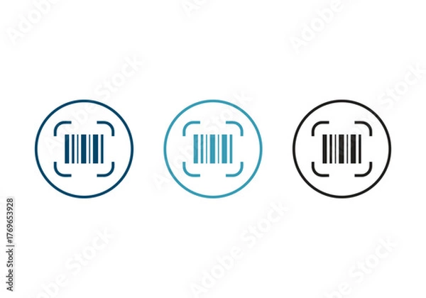 Fototapeta Barcode Scanning barcode icon vector, filled flat sign, 
Symbol, logo illustration