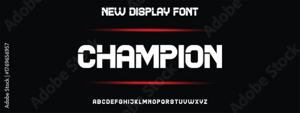 Obraz Minimal modern alphabet fonts for logo. Uppercase and lowercase Typography technology electronic digital future creative font. vector illustration