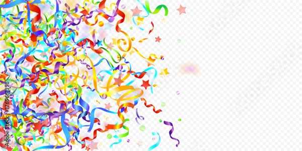 Obraz colorful confetti on white background