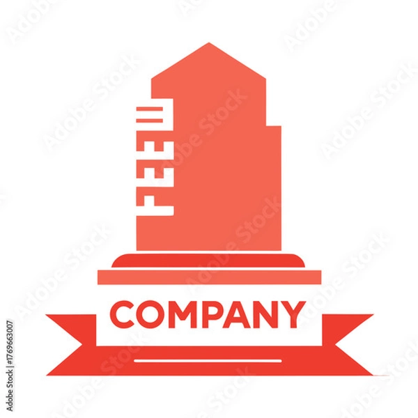 Fototapeta vector illustration of modern building