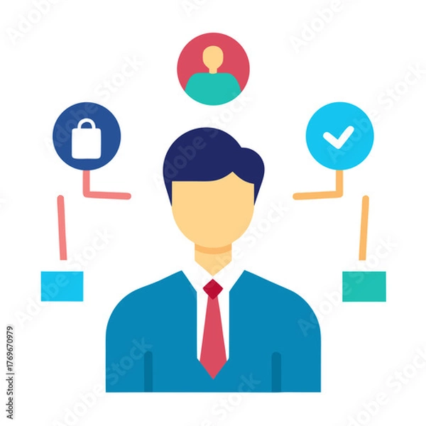 Fototapeta Business Hiring Process Recruitment Employment Selection Candidate Vector Illustration