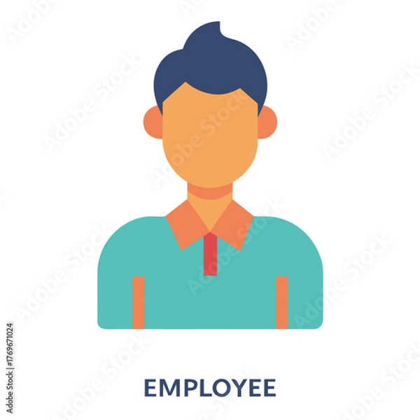 Obraz Selected Employee Concept Chosen Candidate Employment Success Vector Illustration
