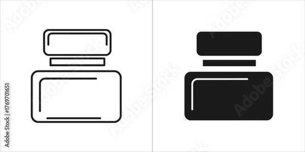 Obraz Two icons representing a perfume bottle