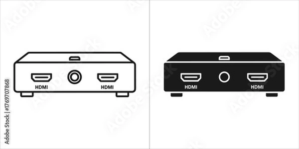 Fototapeta Illustration of a hdmi splitter