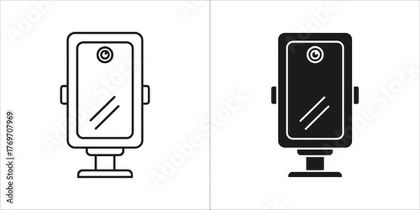 Fototapeta Illustration of a mirror for beauty and grooming