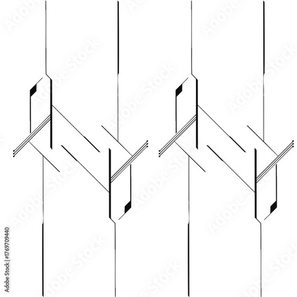 Obraz Digital Tech Lines Composition / Digitale Tech-Linien-Komposition / Composición digital de líneas tecnológicas