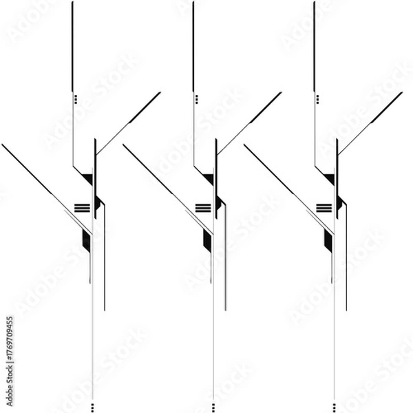 Obraz Digital Tech Lines Composition / Digitale Tech-Linien-Komposition / Composición digital de líneas tecnológicas