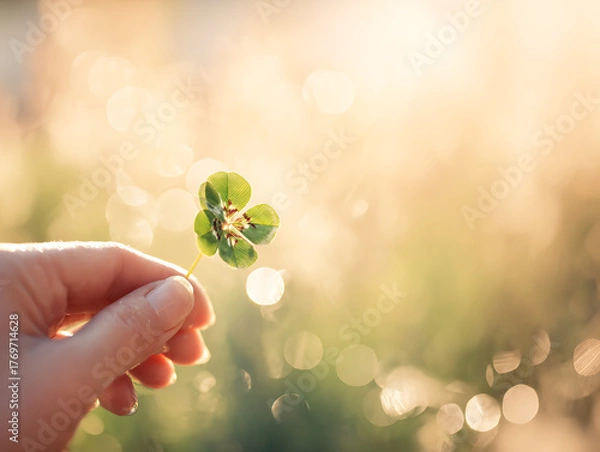Obraz hand holding a plant