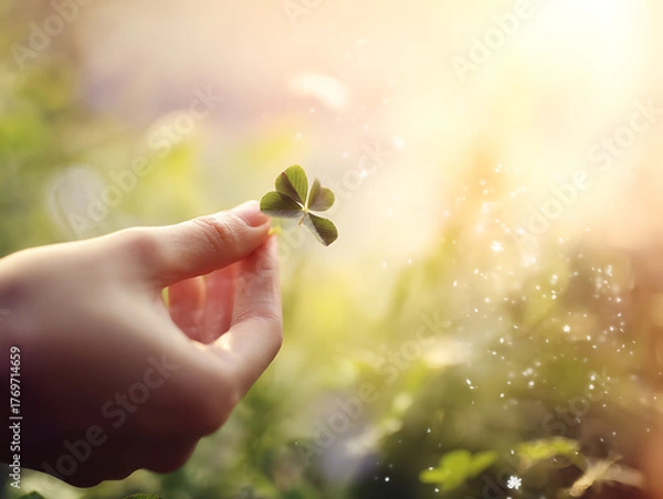 Obraz hand holding a plant