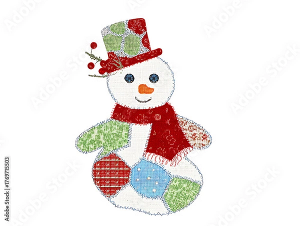 Obraz snowman on a white background