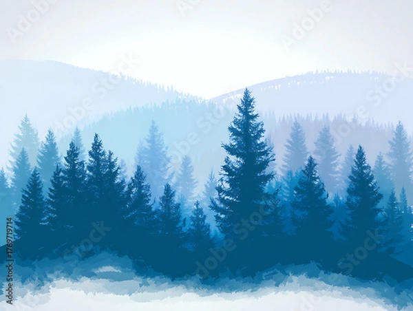 Obraz forest in the mountains