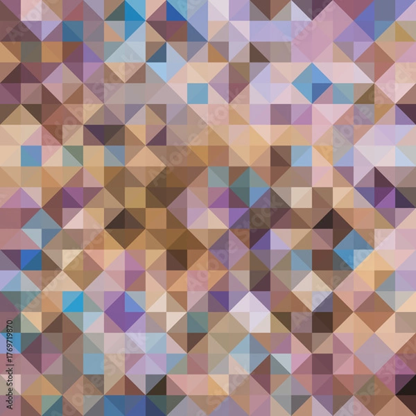 Fototapeta Colorful polygonal abstract background. Low poly effect. Polygon backdrop.