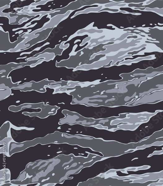 Obraz 
Vector fashionable gray camouflage pattern, winter fabric texture