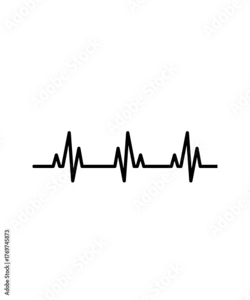 Obraz Electrocardiogram Heartbeat Line Trace