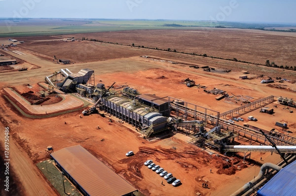 Obraz Usina de açúcar  e álcool em construção - 