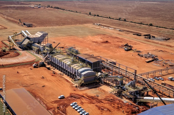 Obraz Usina de açúcar  e álcool em construção - 