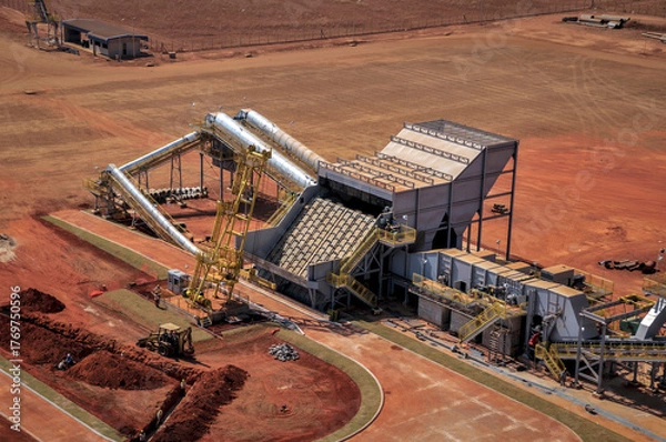 Obraz Usina de açúcar  e álcool em construção - 