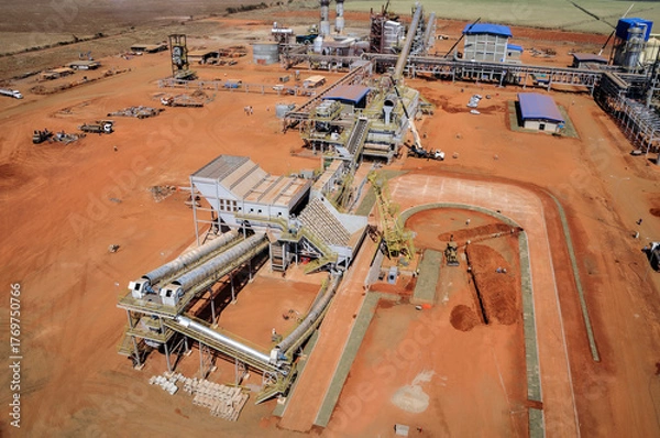 Obraz Usina de açúcar  e álcool em construção - 