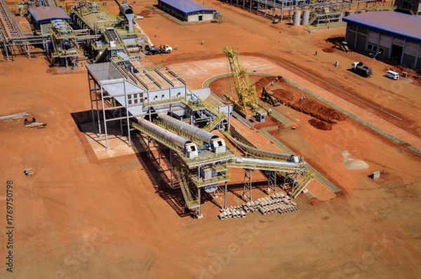 Obraz Usina de açúcar  e álcool em construção - 