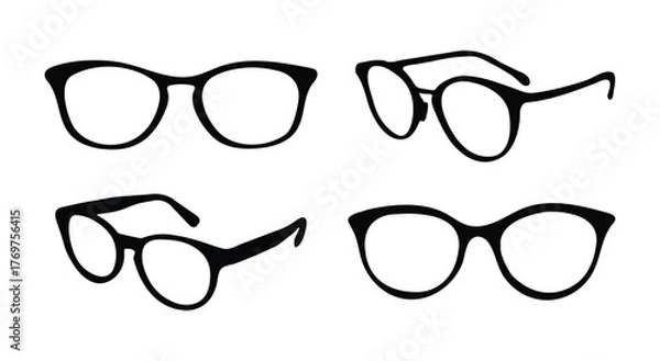 Obraz Black digital optical frame set collection