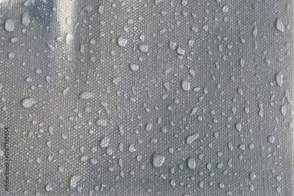Fototapeta Water Drops on Textured Canvas