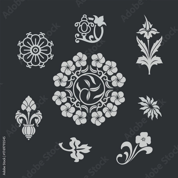 Obraz Decorative elements. Vector illustration.