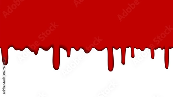 Obraz Red Dripping Paint Blood Vector Illustration