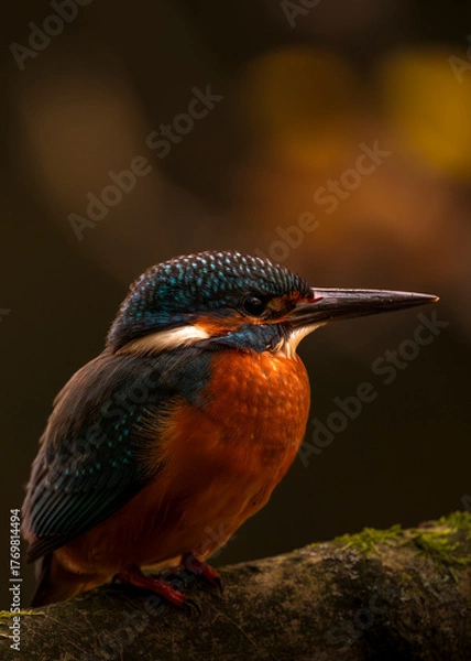 Obraz kingfisher on a branch