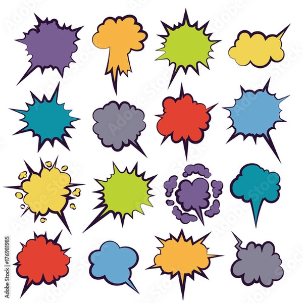 Obraz Comics dialog empty cloud, bubble set