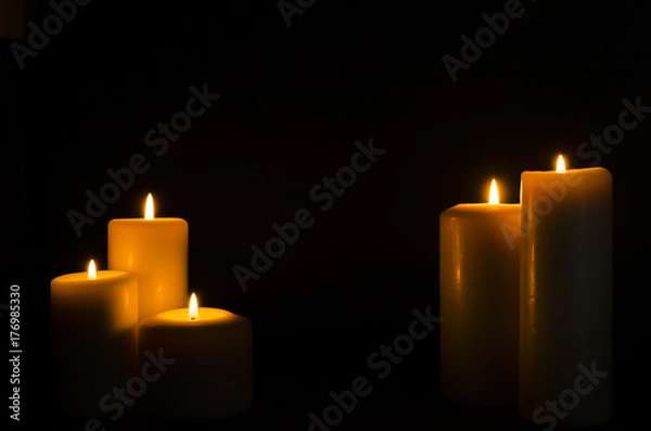 Obraz Fire Candle In Black