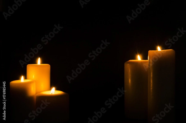 Obraz Fire Candle In Black