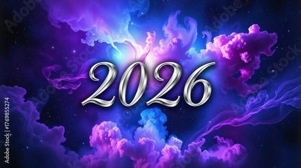 Obraz Inscription 2026 New Year Space