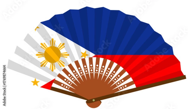 Obraz 扇子　フィリピン　東南アジア　国旗　和風
