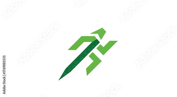 Obraz Abstract depiction of a running figure, perfect for sports, fitness, and active lifestyle branding