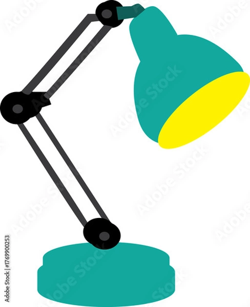 Fototapeta A vector art of a desk lamp or table lamp.