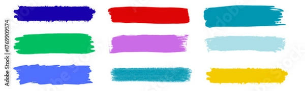 Fototapeta Marker brush texture stroke paint underline highlight. Marker pen highlight stroke. vector illustration