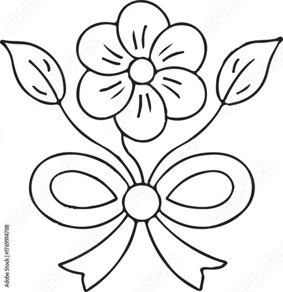 Fototapeta Elegant Floral Design Vector – Decorative Flower Pattern for Textile, Wallpaper, Invitation, and Branding Art | Beautiful Botanical Illustration and Nature-Inspired Ornament