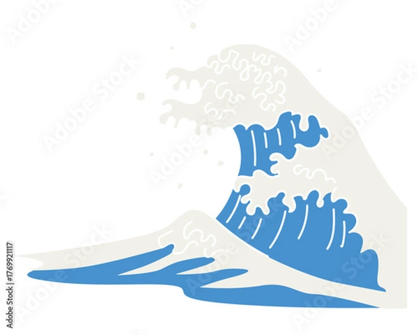 Fototapeta 波のイラスト素材