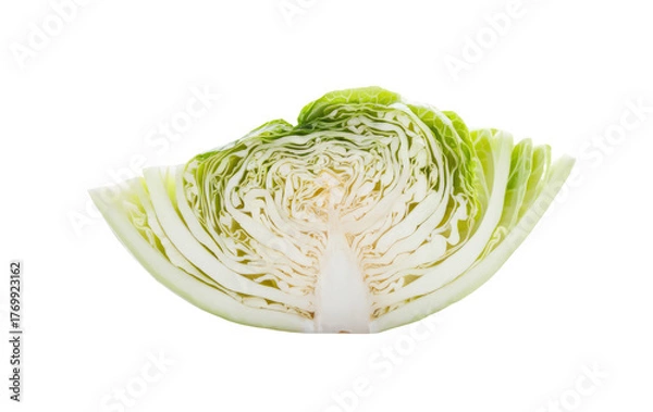Obraz cabbage half section, isolated on white background