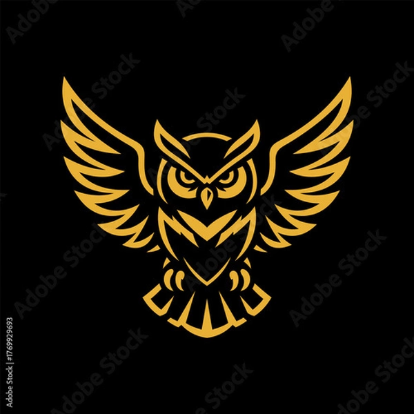 Fototapeta Flying Owl Logo Vector