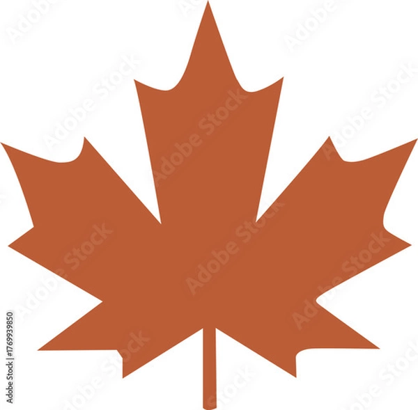 Obraz Maple Leaf Symbol Illustration on Black Background